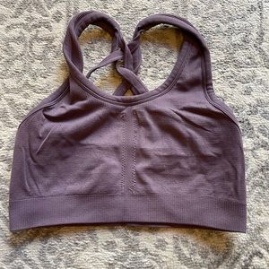 Purple seamless sports bra